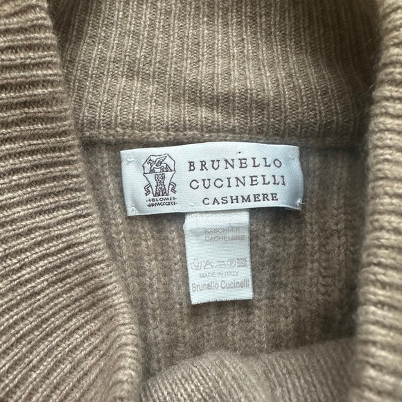 Brunello Cucinelli Men 100% Cashmere Cardigan Sweater *Damage - Holes* - Picture 3 of 9